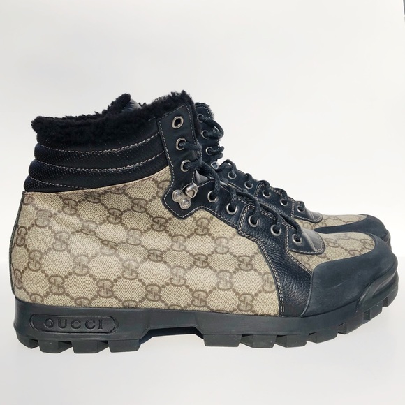 black gucci boots mens
